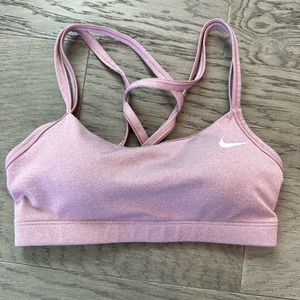 pink Nike sports bra